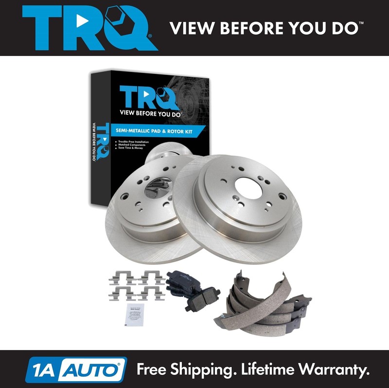 TRQ Rear Brake Pad & Rotor Kit Fits 01-06 Acura MDX