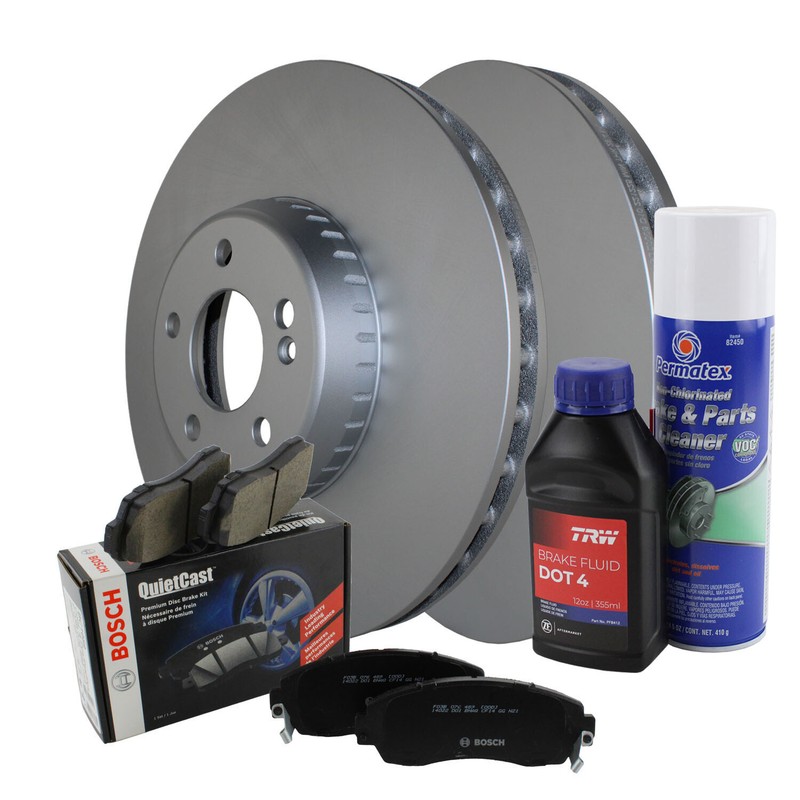 Front Brake Kit 342mm Rotors Bosch Ceramic Pads For MB W205 C205 A205 Sport Pkg