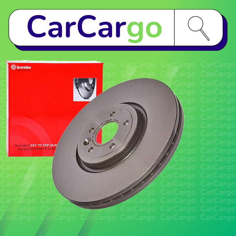 Brembo Vented Front Brake Discs Pair For Jaguar XE 2.0 D AWD 2015-2024 350 mm