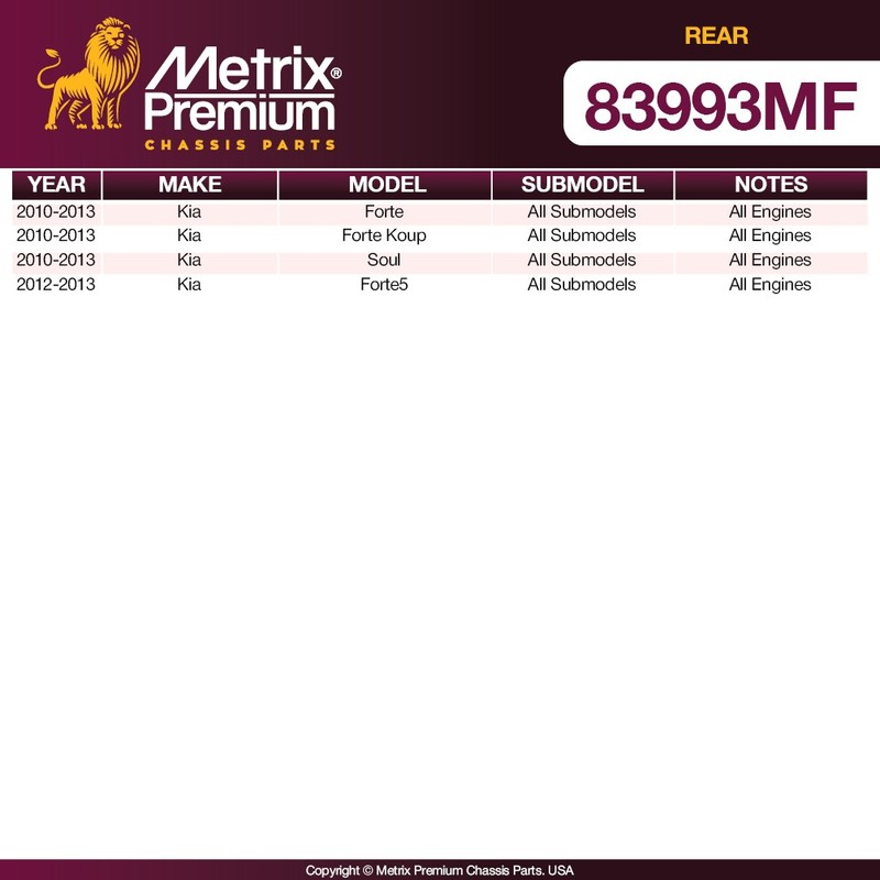 Metrix Premium Rear Coated Solid Disc Brake Rotor Fits Kia Soul, Kia Forte gallery