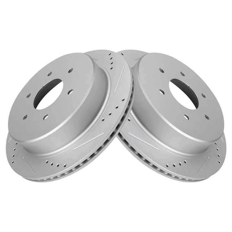 For Nissan Titan 17-19 Disc Brake Rotors Performance Cross Drilled & Slotted