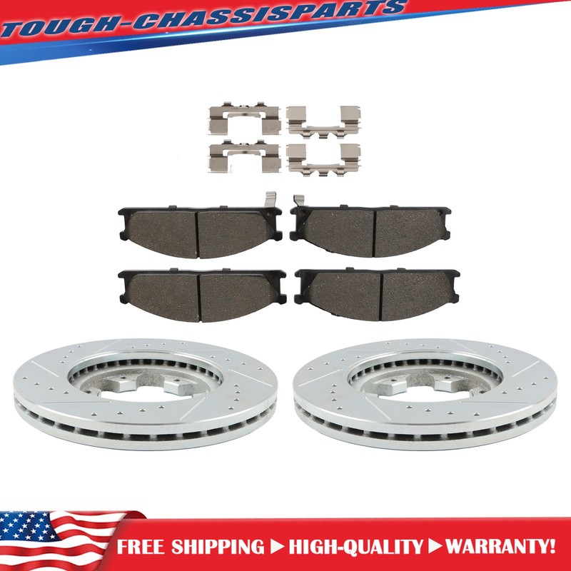 Front Brake Disc and Pad Kit S-12142029 For Nissan Pathfinder 1987-1995 V6