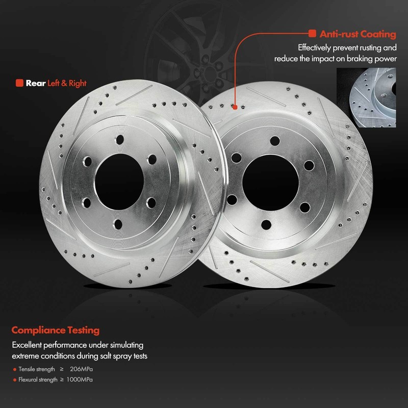 2x Rear Drilled Brake Rotor for Ford Expedition 18-21 F-150 Lincoln Navigator gallery