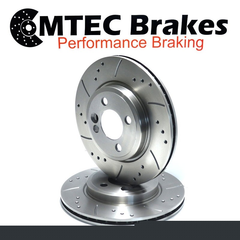 Audi Coupe 81 1.9 80-84 Front Brake Discs Perforated Grooved
