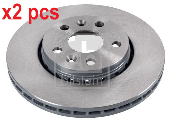 X2 PCS L&R SIDES FRONT FITS MERCEDES-BENZ CITAN BRAKE DISC 12097 FEBI BILSTEIN