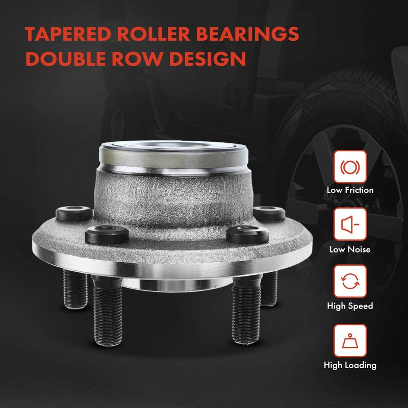 Front & Rear Disc Rotors & Brake Pad + Wheel Hub Bearing for Chrysler 300 15-20 gallery