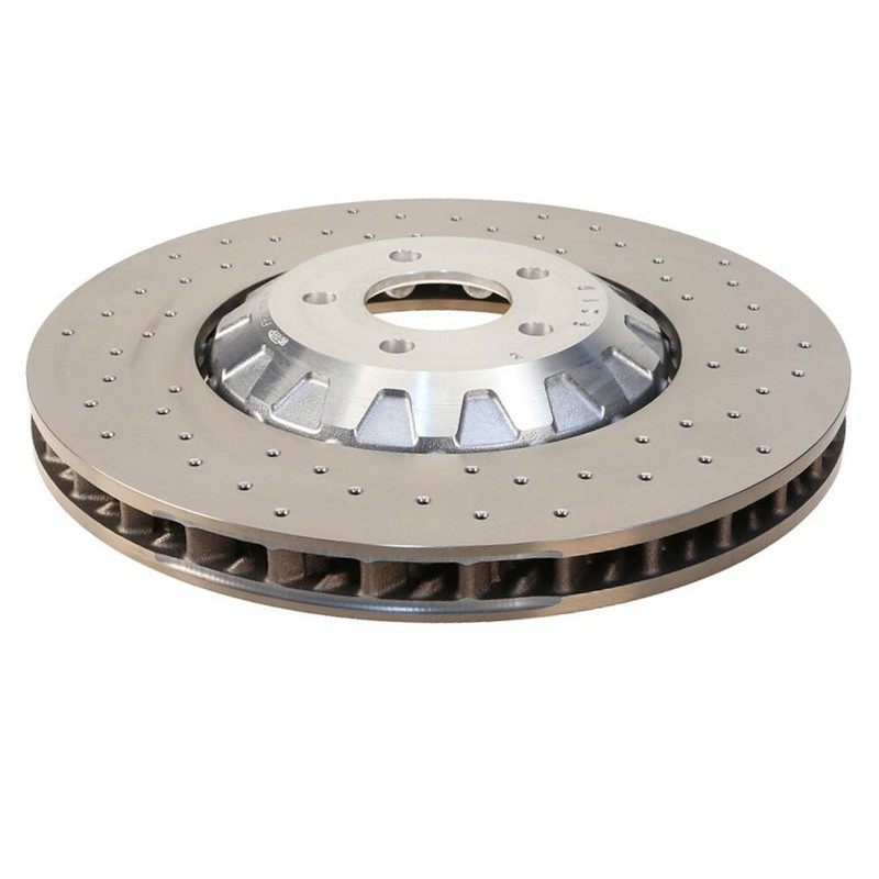 SHW Performance Front Right Drilled Disc Brake Rotor for Shelby GT350 Up To 2019