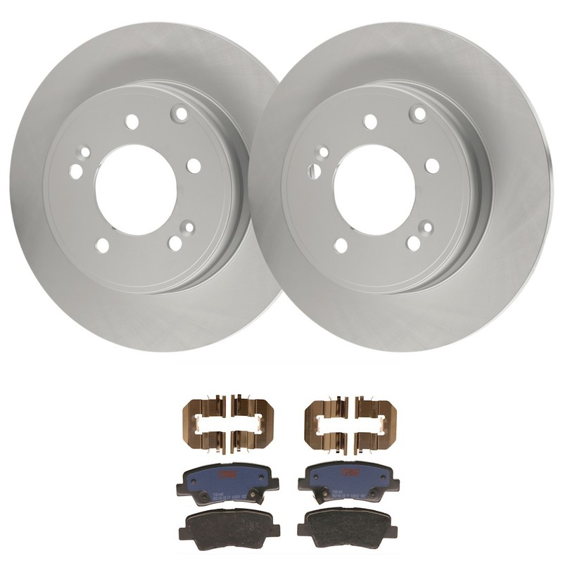 KIT-100725-AE131 TRW 2-Wheel Set Brake Disc and Pad Kits Rear for Kia Optima