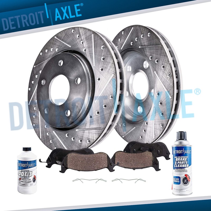 Front 285mm Brake Rotors + Ceramic Pads for 2003 2004 2005 2006 – 2010 Saab 9-3