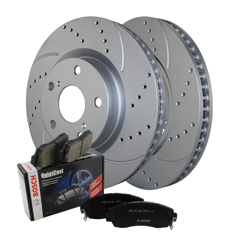 Front Brake Kit 296mm Drilled Rotors & Bosch Ceramic Pads For ES350 Avalon Camry
