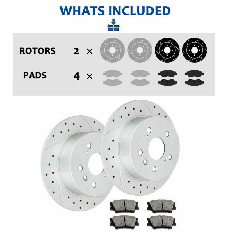 281mm Rear Brake Rotors Pads Fit for Toyota Avalon 2013 2014 2015 2016 2017 2018 gallery