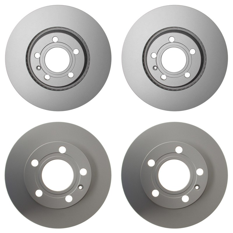 Hella Front 312mm Rear 245mm Brake Rotors Kit For Audi A4 02-06 A4 Quattro 02-05