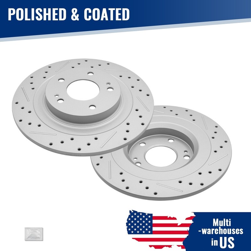 11.89 inch Rear Drilled Brake Rotors for Eclipse Cross Outlander PHEV Sport RVR