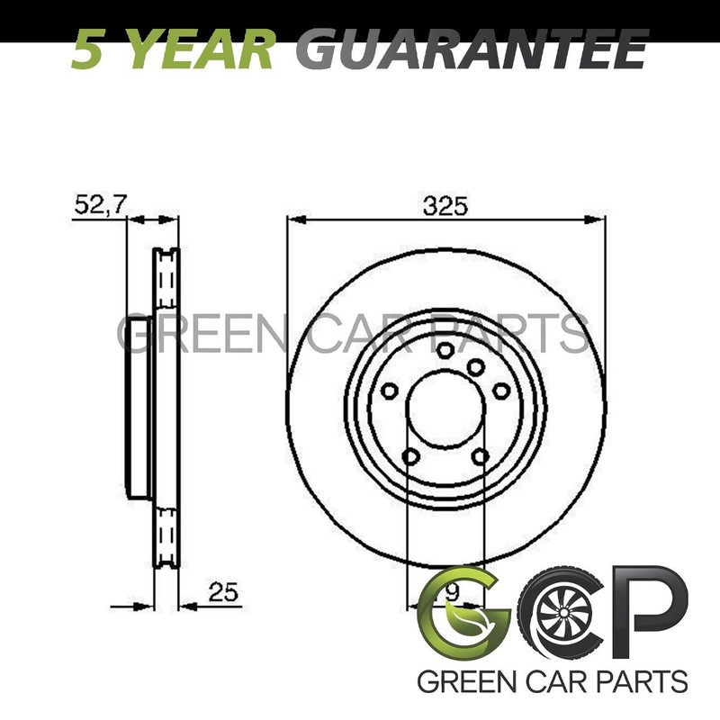 Brake Disc Front GCP Fits BMW 3 Series 1999-2006 2.5 3.0 D + Other Models