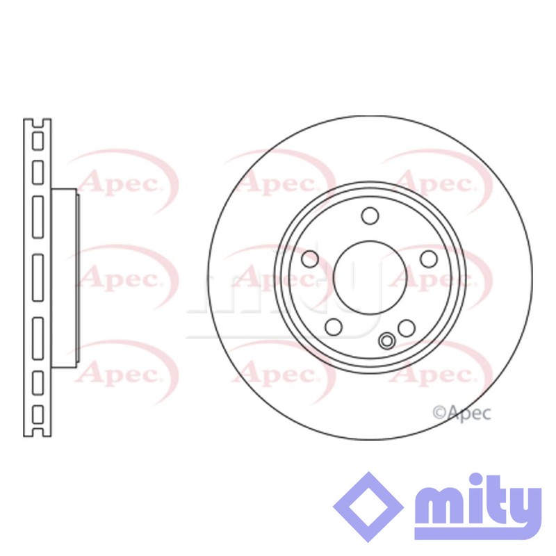 Fits Mercedes A-Class 2012-2018 B-Class 2012-2018 Brake Disc Front Mity