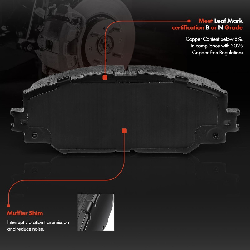 Front & Rear Side Disc Brake Rotors & Brake Pads for Toyota Corolla 2009-2019 gallery