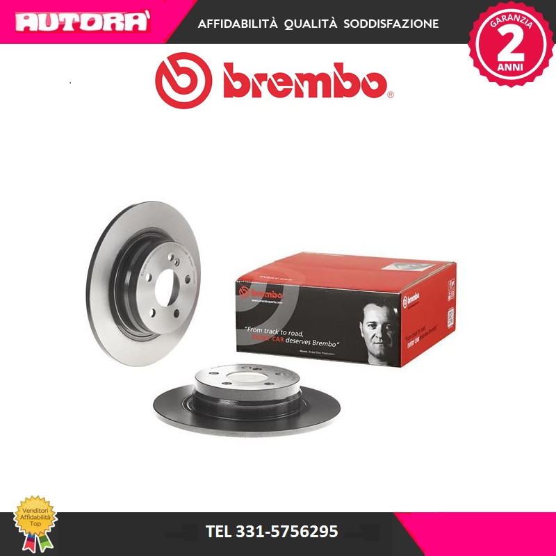 08A61241 Pair of rear brake discs (BRAND-BREMBO)..