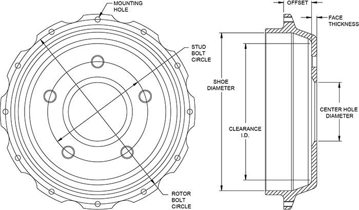 Wilwood Brakes 170-13908 Disc Brake Rotor Hat Set