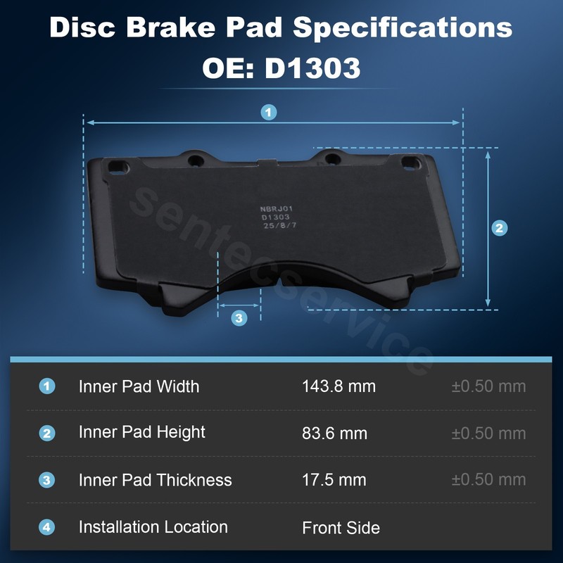 Front Brake Rotor & Brake Pad for 2016-2020 Toyota Sequoia 2016-2020 Lexus LX570 gallery
