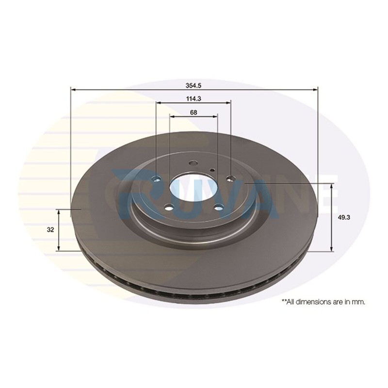 Fits Infiniti FX QX70 Q70 M G EX Q50 Q60 M37 Nissan 370Z Ruva Front Brake Disc