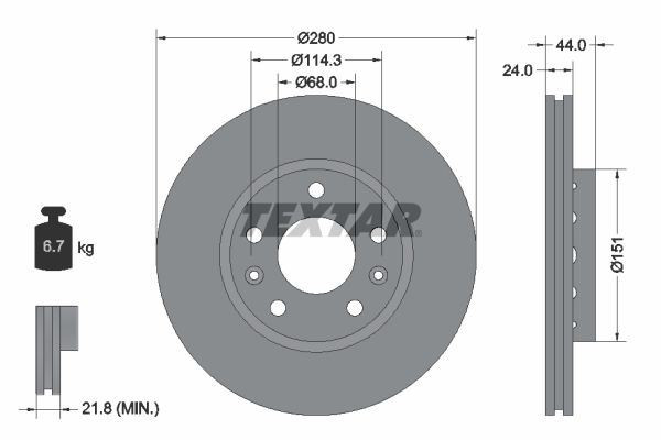 TEXTAR Brake Discs Front & Rear Braking Fits Nissan Juke Renault Captur Megane gallery