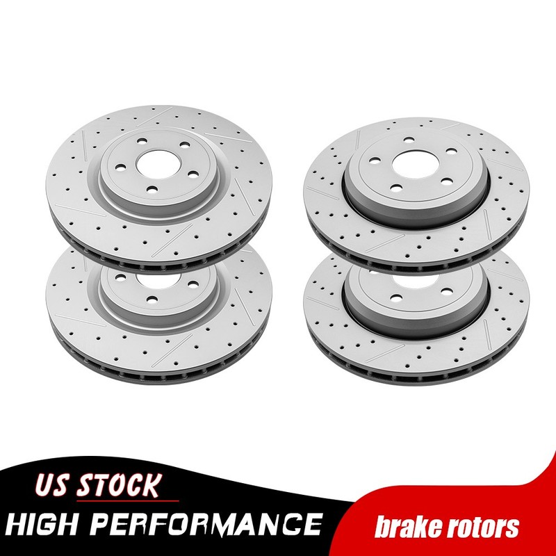 Front Rear Drilled Disc Brake Rotors for Dodge Durango Jeep Grand Cherokee SRT
