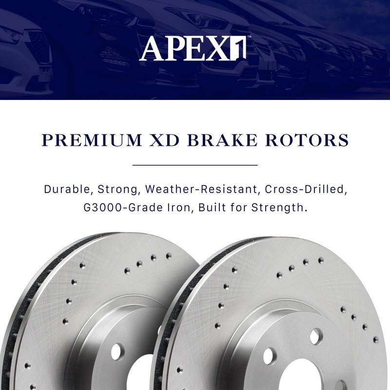 Front Drilled Brake Rotors + Pads for Audi A4/A4 allroad/A4 Qutro Q5 A5 gallery