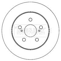 x2 Borg & Beck Rear Axle Brake Discs Pair Fits Lexus Subaru Toyota BBD5173