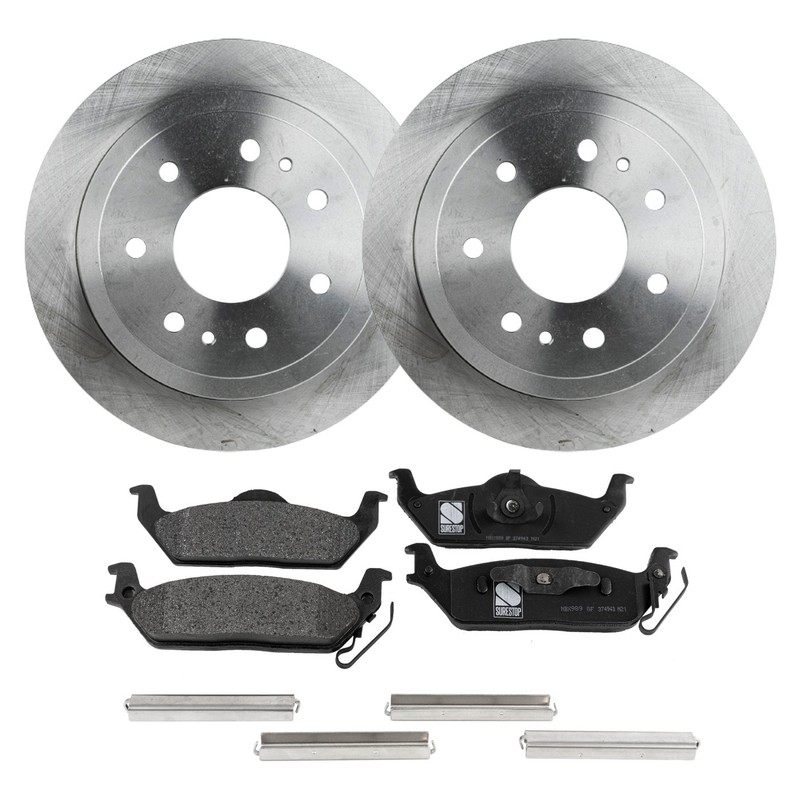 Rear Brake Disc Rotor and Pad Kit For 04-2011 Ford F-150 06-08 Lincoln Mark LT