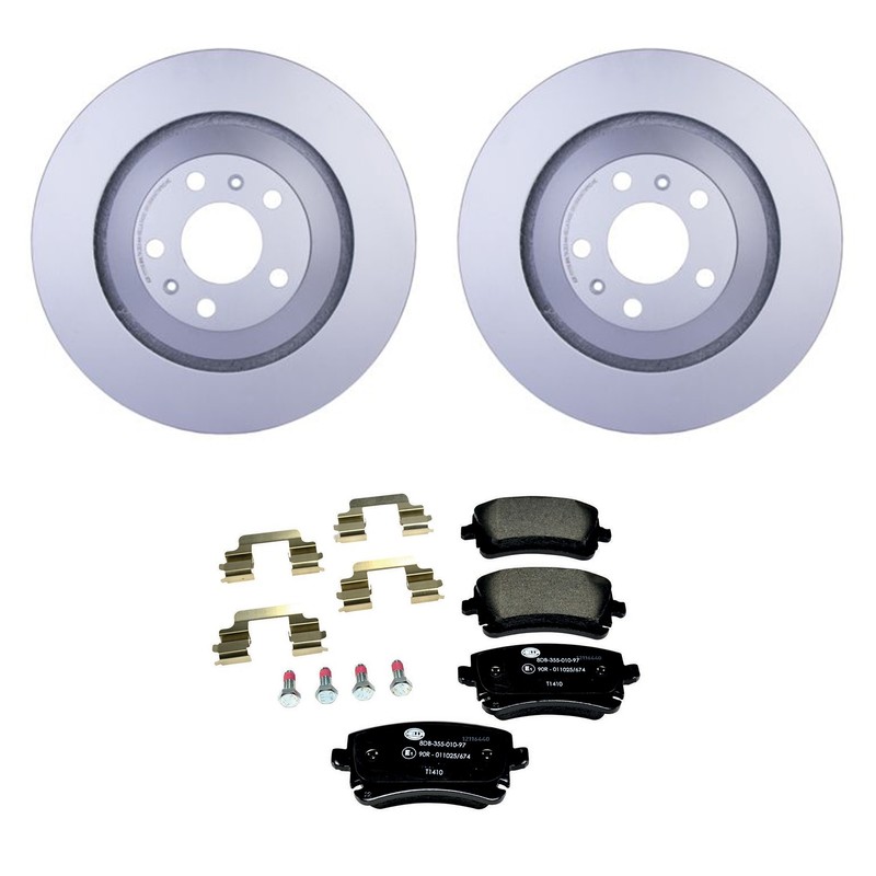Hella Rear Rotors Low-Met Disc Brake Pad Kit For A8 Quattro Base L S8 Base