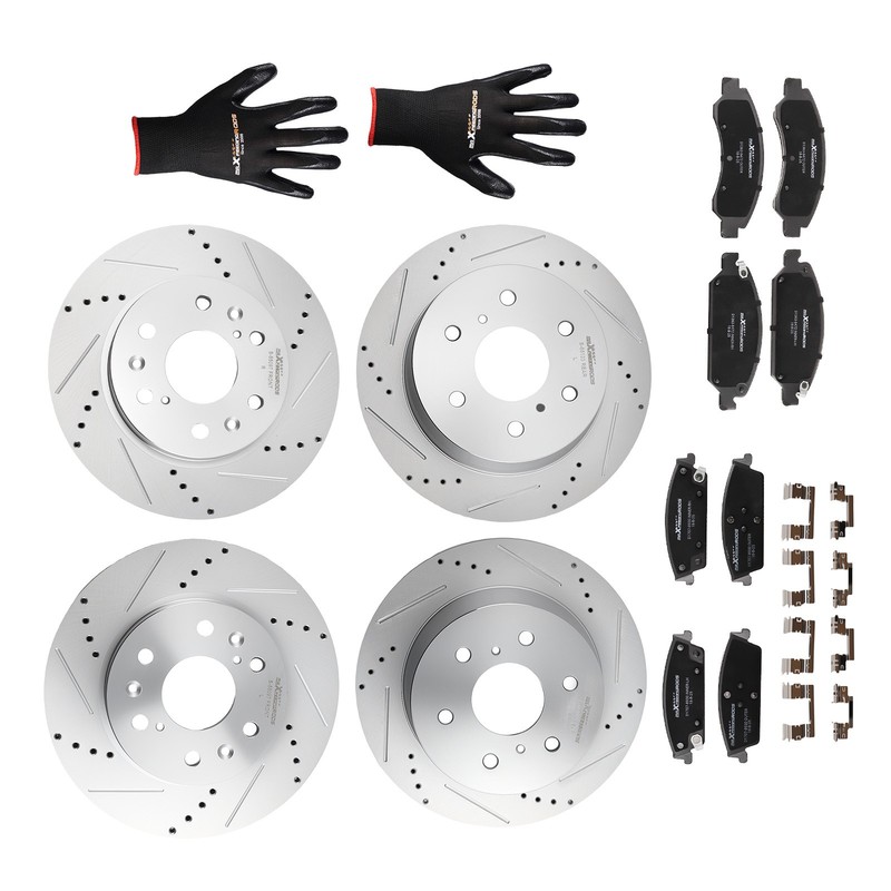 Front Rear Brake Rotors&Ceramic Pads for Chevrolet Silverado 1500 2014-2018 gallery