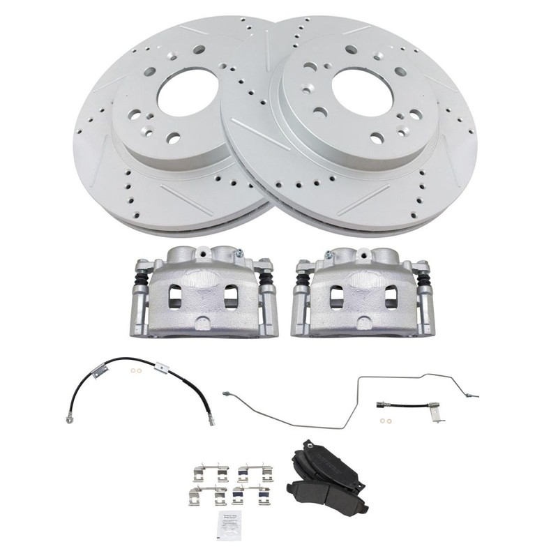 TRQ Performance Front Brake Pad & Rotor Kit Fits Chevrolet GMC gallery