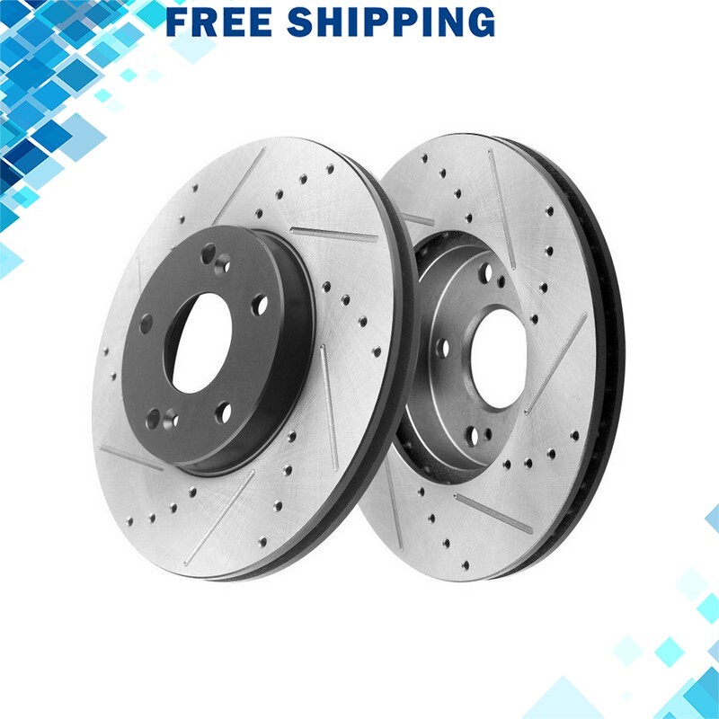 Front Black Disc Brake Rotors for 2011-2015 Hyundai Sonata 11-16 Kia Optima 33