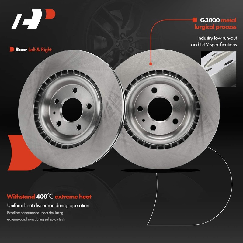 2pcs Rear Disc Brake Rotor for Audi A4 allroad A5 Quattro Q5 S5 S7 Porsche Macan gallery