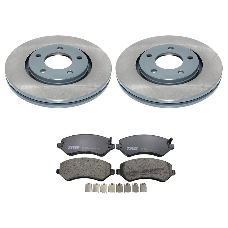 DuraGo Front Rotors TRW Pro Ceramic Disc Brake Pad Kit For Grand Caravan Voyager