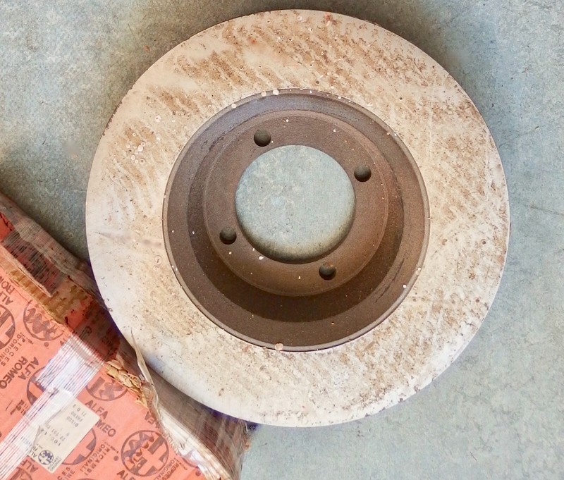 Alfa Romeo Brake Rotor, disc OEM DUNLOP+Pads 1963-1965 Duetto Giulia GT 105 FREE