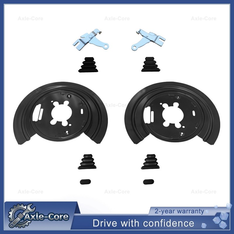 Brake Backing Plates &Parking Brake Lever Kit for 02-2007 Dodge Durango Ram 1500