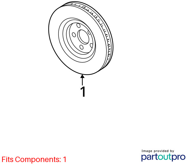 Front Rotor from 2014 Ford Explorer 12349939 gallery