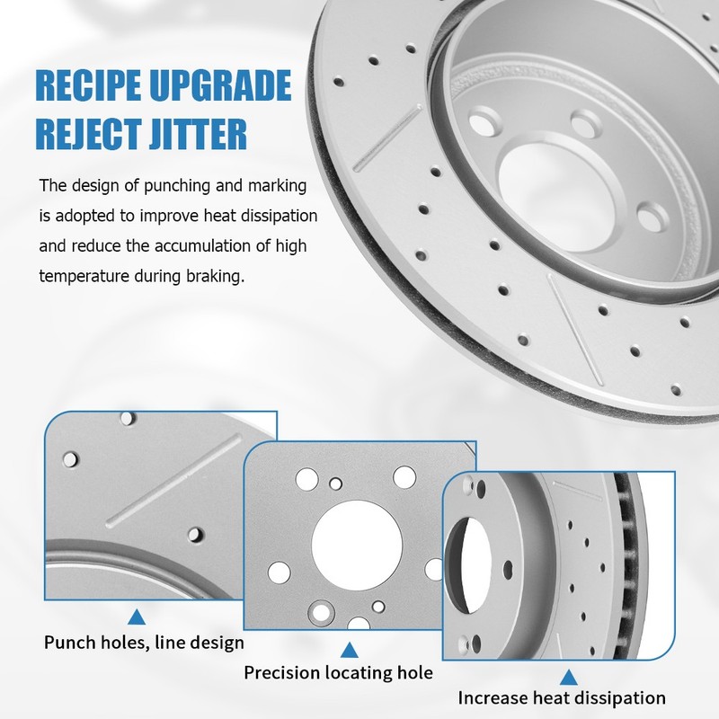 277mm Front & Rear Brake Rotors + Ceramic Pads Kit for Subaru Impreza 2017-2023 gallery