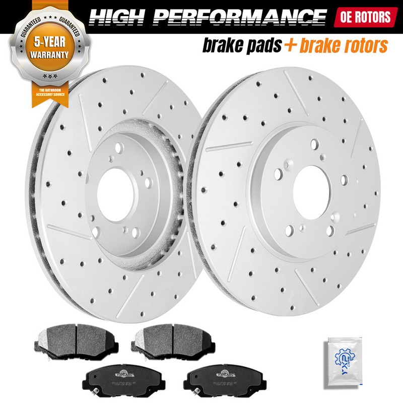 Front Brake Rotors + Brake Pads for 2003-2008 Honda Pilot