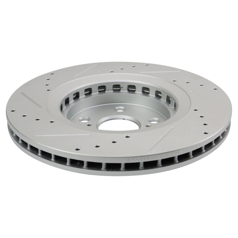 TRQ Front Brake Rotors Set Slotted X Drilled G-Coated Front Fits Lexus Toyota gallery