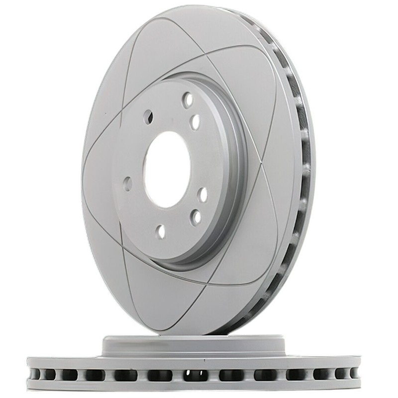Premium Rear Slotted Disc Brake Rotors, Fits Mazda 3 2.0L 04-13; 265mm gallery