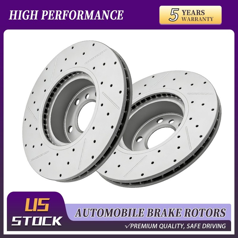Front Drilled Brake Rotors For 2011 2012 2013 2014-2017 BMW X3 2015-2018 BMW X4