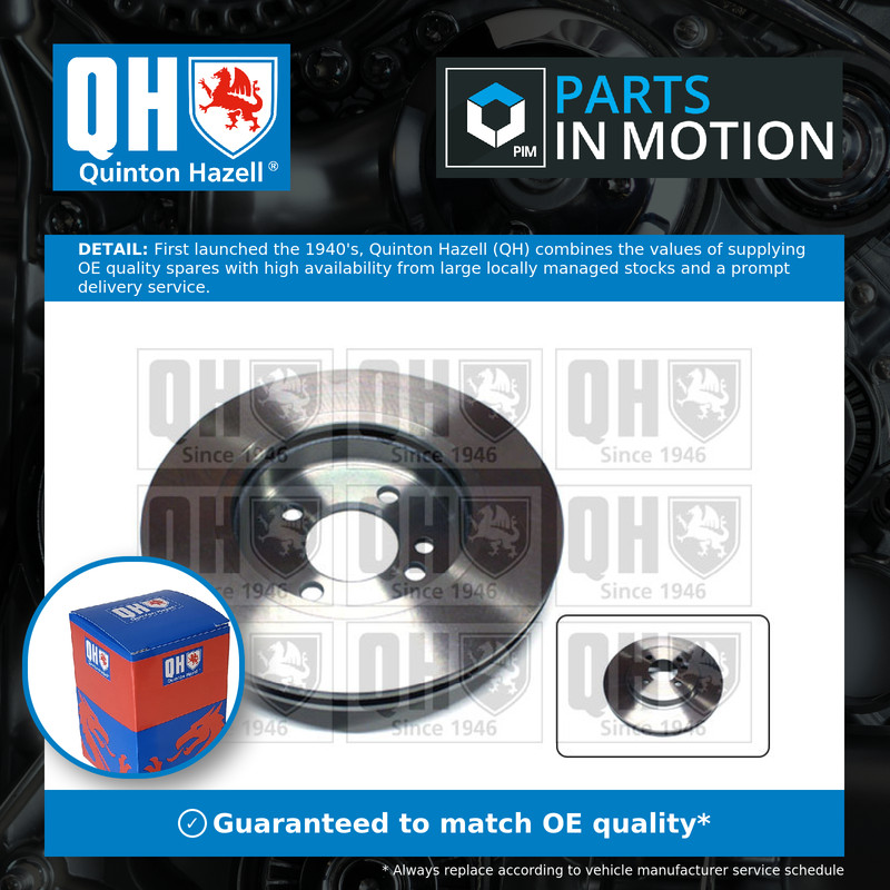 2x Brake Discs Pair Vented Front 276mm BDC5312 Quinton Hazell Set 34111502891