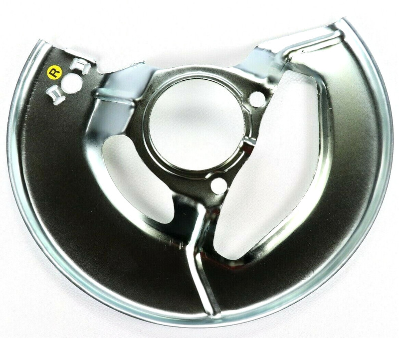 1965-1975 Corvette Brake Rotor Backing Shield Plate Silver Right Front C2 C3 NEW