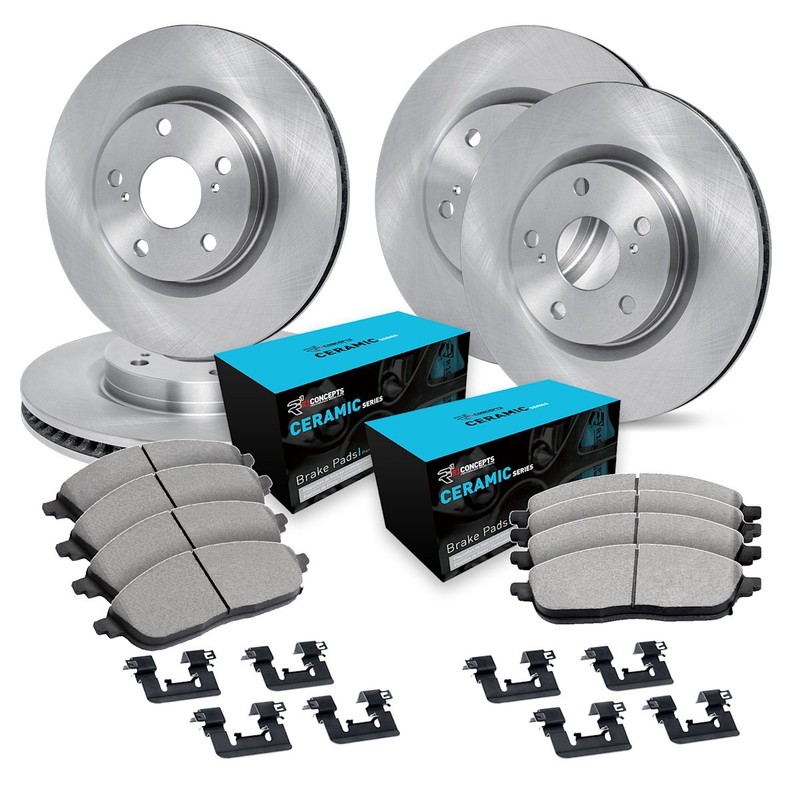 WFWH2-73078 R1 Concepts Brake Disc and Pad Kits 4-Wheel Set Front & Rear for S6
