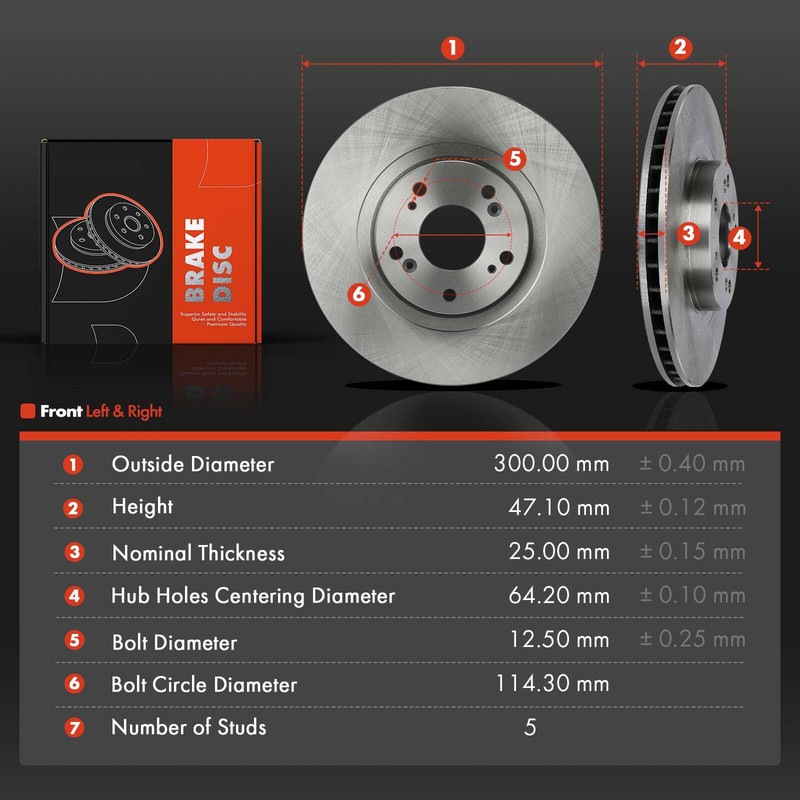 Front Left & Right Side Disc Brake Rotors for Honda CR-V Civic Acura CSX ILX RSX gallery