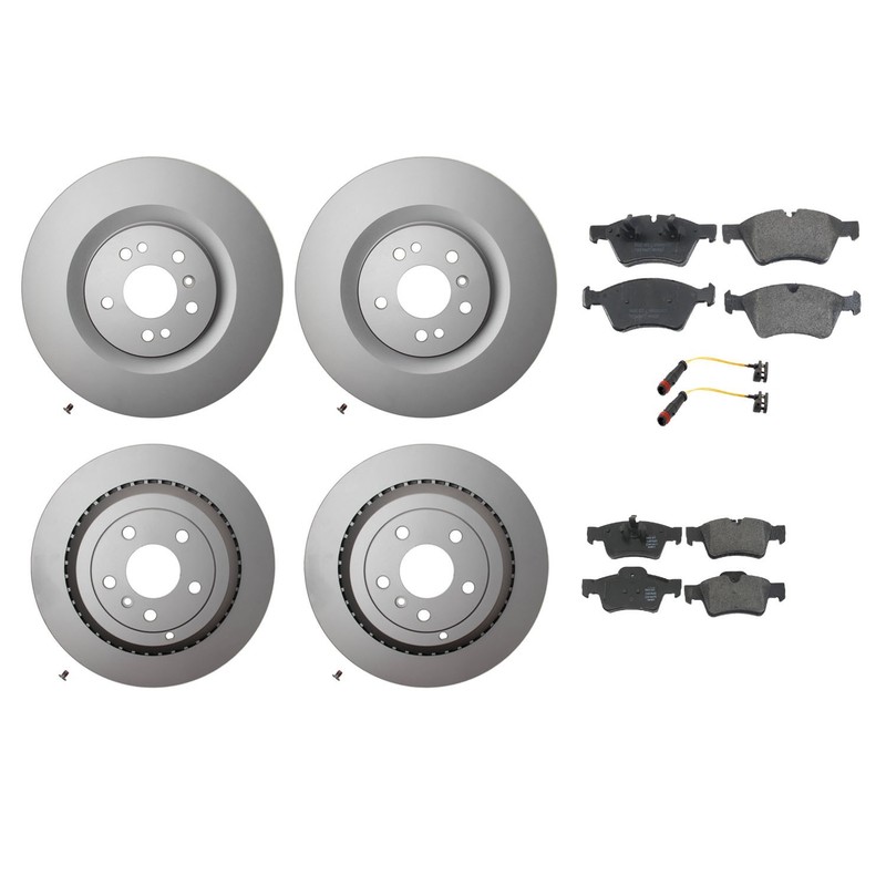 Hella Front Rear Rotor Low-Met Disc Brake Pad Kit for W251 R350 X164 GL450 ML550