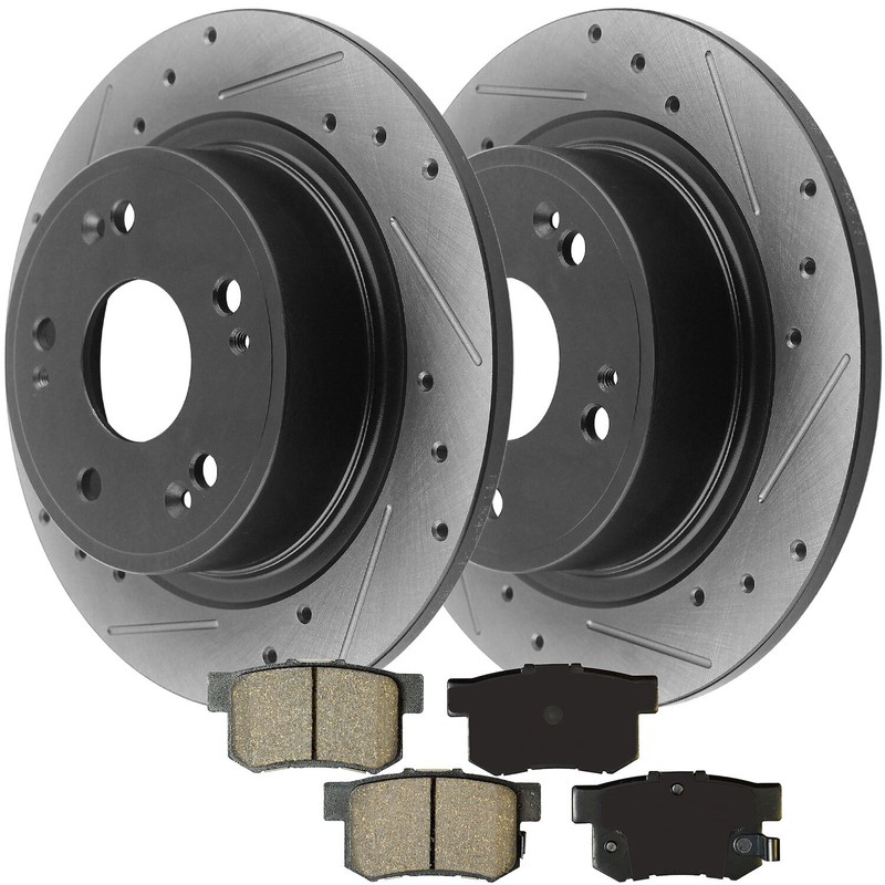 Front & Rear Brake Rotors Ceramic Pads for 2003 2004-2007 Honda Accord 2.4L IT gallery