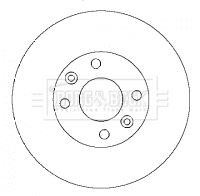 x2 Borg & Beck Front Axle Brake Discs Pair Fits Kia BBD4429